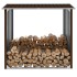 Caseta jardín para leña acero galvanizado marrón 172x91x154