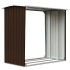 Caseta jardín para leña acero galvanizado marrón 172x91x154