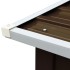 Caseta jardín para leña acero galvanizado marrón 172x91x154