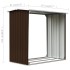 Caseta jardín para leña acero galvanizado marrón 172x91x154