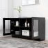 Vitrina de madera contrachapada negro 120x30,5x70