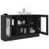 Vitrina de madera contrachapada negro 120x30,5x70