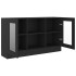 Vitrina de madera contrachapada negro 120x30,5x70