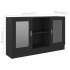 Vitrina de madera contrachapada negro 120x30,5x70