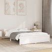 Estructura de cama sin colchón madera maciza blanco 140x200 cm