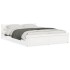 Estructura de cama sin colchón madera maciza blanco 140x200