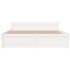 Estructura de cama sin colchón madera maciza blanco 140x200