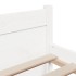 Estructura de cama sin colchón madera maciza blanco 140x200
