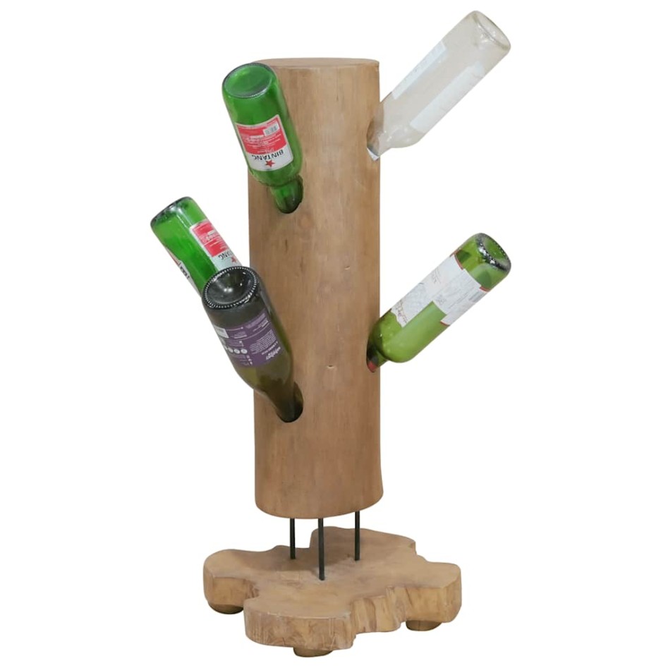 Botellero para 8 botellas madera maciza de teca 40x30x80