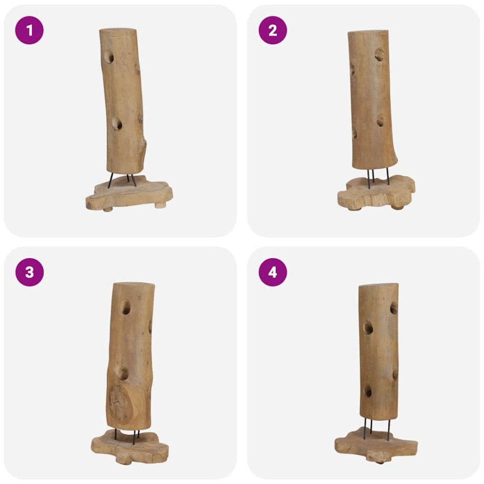 Botellero para 8 botellas madera maciza de teca 40x30x80