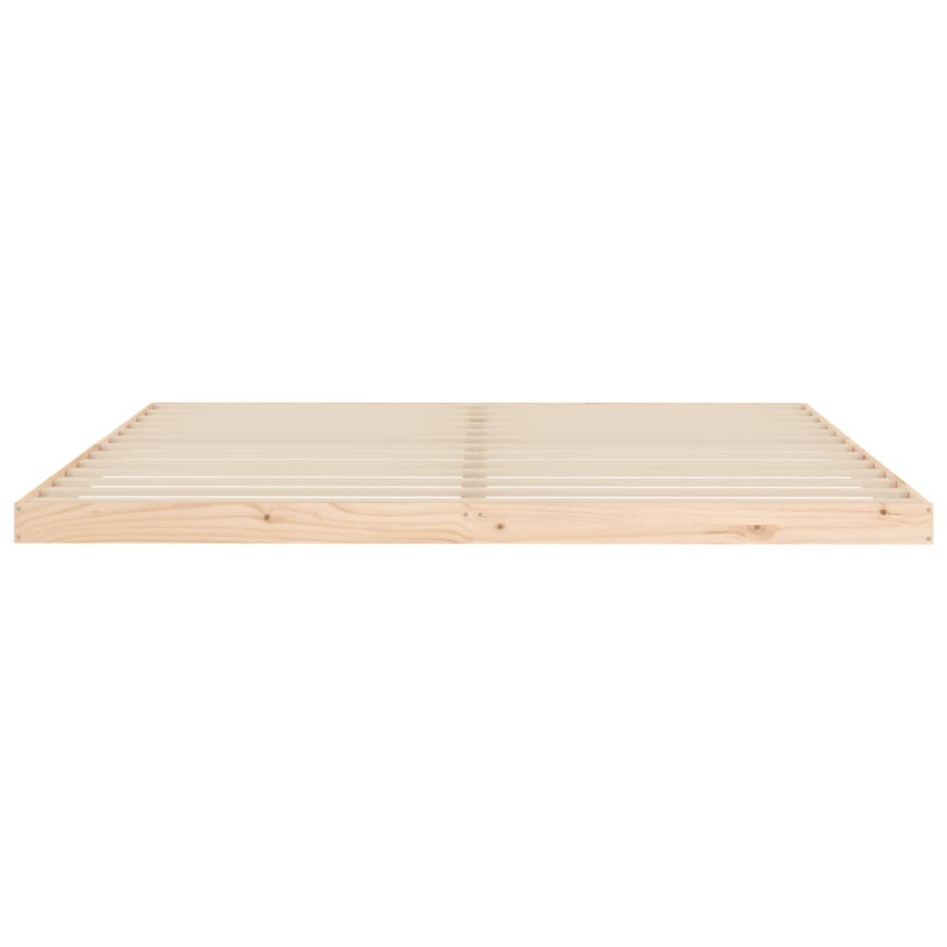Estructura de cama sin colchón madera maciza de pino 200x200