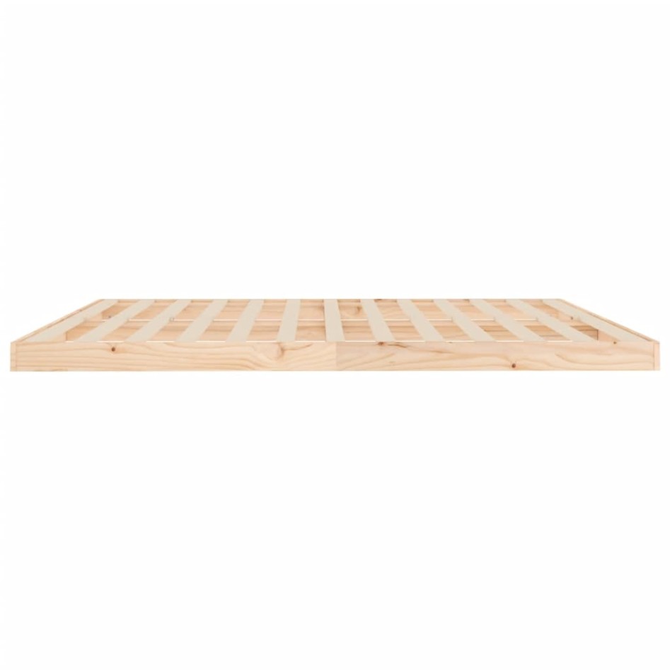 Estructura de cama sin colchón madera maciza de pino 200x200