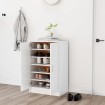 Mueble zapatero de madera contrachapada blanco 60x35x92 cm