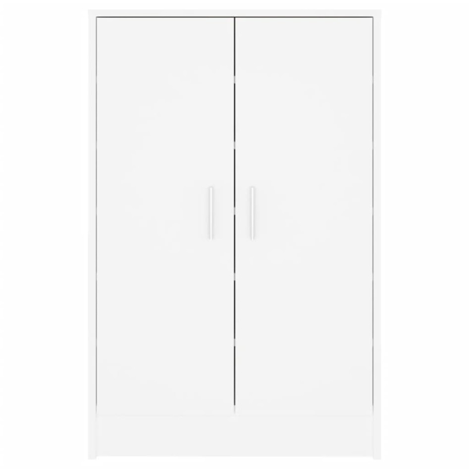 Mueble zapatero de madera contrachapada blanco 60x35x92