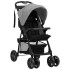 Carrito de bebés 2 en 1 de acero gris claro y