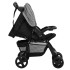 Carrito de bebés 2 en 1 de acero gris claro y