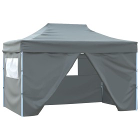 Carpa pleglable Pop-up con 4 paredes 3x4,5 m gris