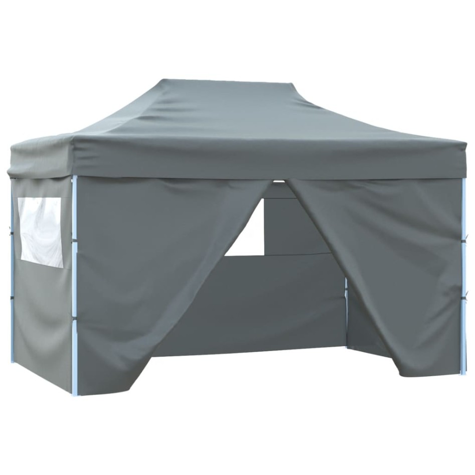 Carpa pleglable Pop-up con 4 paredes 3x4,5 m gris