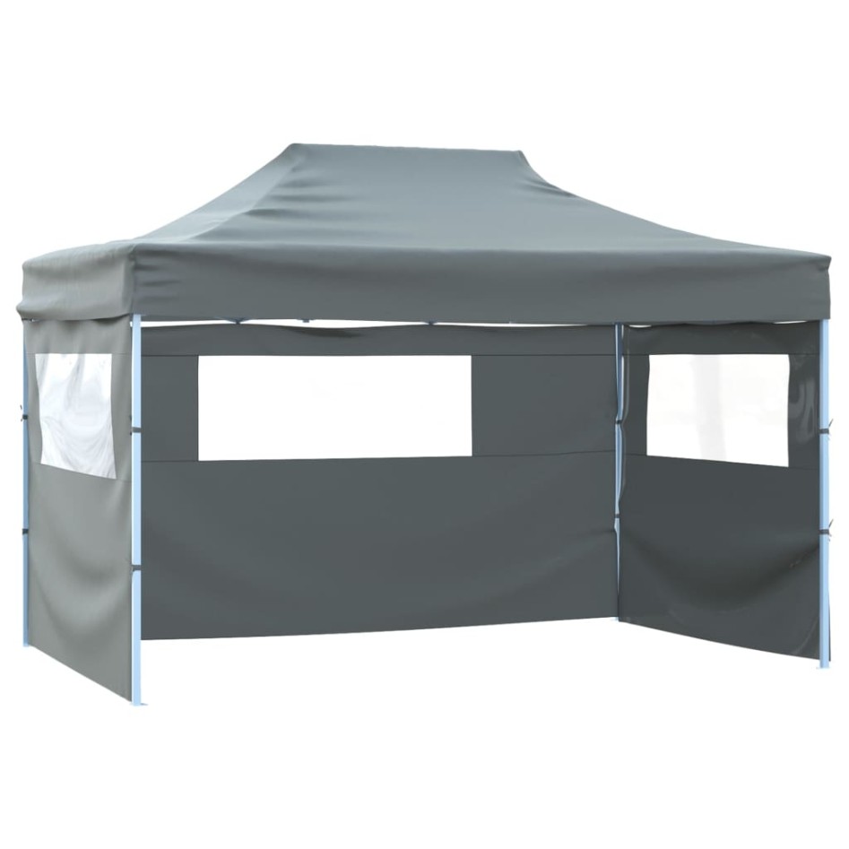 Carpa pleglable Pop-up con 4 paredes 3x4,5 m gris