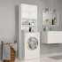 Armario de lavadora madera contrachapada blanco 64x25,5x190