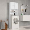 Armario de lavadora madera contrachapada blanco 64x25,5x190 cm