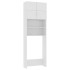 Armario de lavadora madera contrachapada blanco 64x25,5x190
