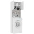 Armario de lavadora madera contrachapada blanco 64x25,5x190