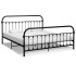Estructura cama sin colchón con cabecero metal negro 180x200