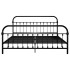 Estructura cama sin colchón con cabecero metal negro 180x200