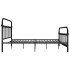 Estructura cama sin colchón con cabecero metal negro 180x200