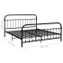 Estructura cama sin colchón con cabecero metal negro 180x200