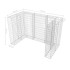 Gavión doble para cubo de basura acero 180x100x120