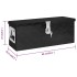 Caja de almacenaje de aluminio negro 60x23,5x23