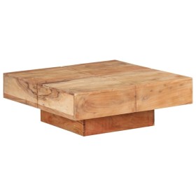 Mesa de centro de madera maciza de acacia 80x80x28