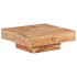 Mesa de centro de madera maciza de acacia 80x80x28