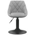 Silla de comedor giratoria 6 uds terciopelo gris
