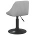 Silla de comedor giratoria 6 uds terciopelo gris
