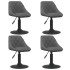 Sillas de comedor giratorias 4 unidades terciopelo gris