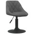 Sillas de comedor giratorias 4 unidades terciopelo gris