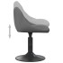 Sillas de comedor giratorias 4 unidades terciopelo gris
