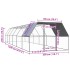 Jaula gallinero de exterior de acero galvanizado 3x12x2