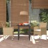 Set comedor de jardín 3 pzas con cojines ratán sintético