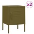 Mesitas de noche 2 uds verde oliva acero 35x35x51