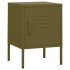 Mesitas de noche 2 uds verde oliva acero 35x35x51
