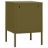 Mesitas de noche 2 uds verde oliva acero 35x35x51