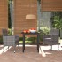 Juego muebles jardín 3 pzas con cojines ratán sintético