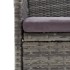 Juego muebles jardín 3 pzas con cojines ratán sintético