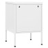 Mesitas de noche 2 uds blanco acero 35x35x51