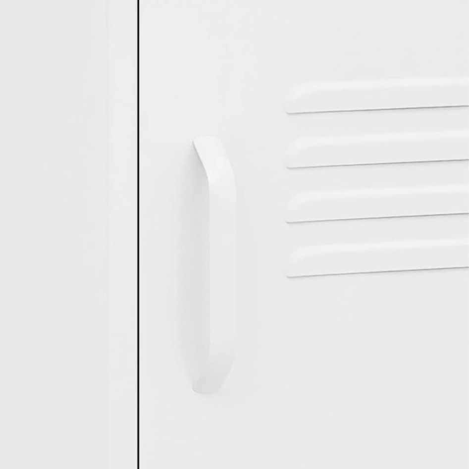 Mesitas de noche 2 uds blanco acero 35x35x51