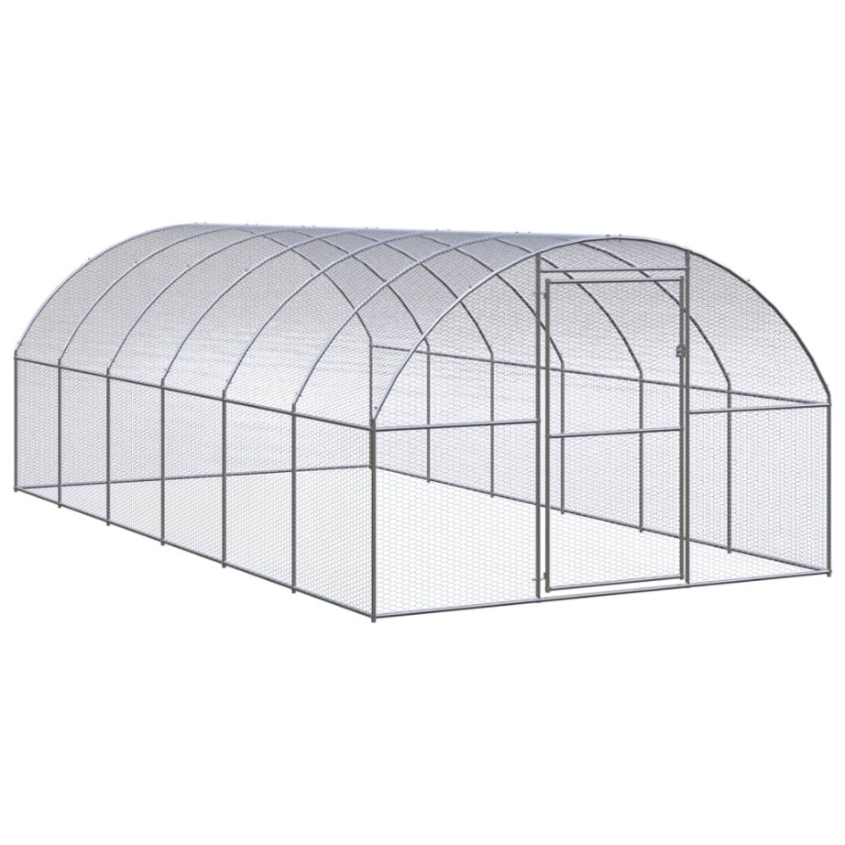Gallinero de exterior de acero galvanizado 3x6x2
